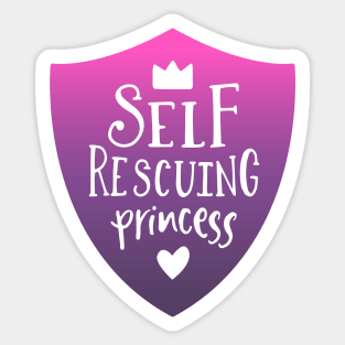 Self Rescuing Princess Purple Sticker